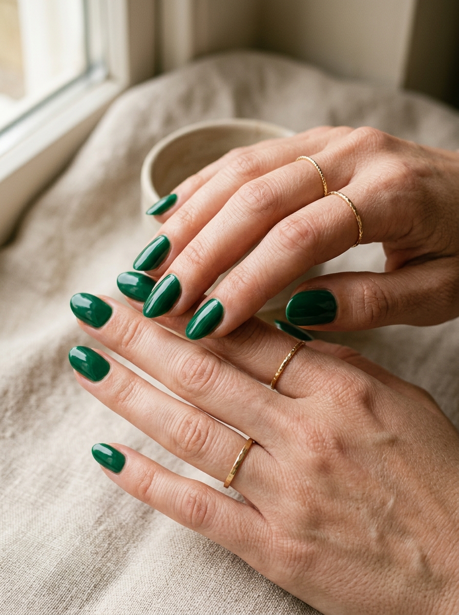 Emerald Green Nagel Farbe